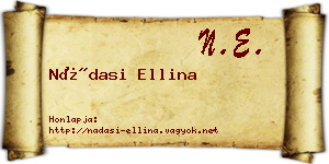 Nádasi Ellina névjegykártya
